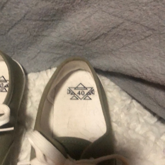 Sage Green Keds style womans casual sneakers - Picture 3 of 4